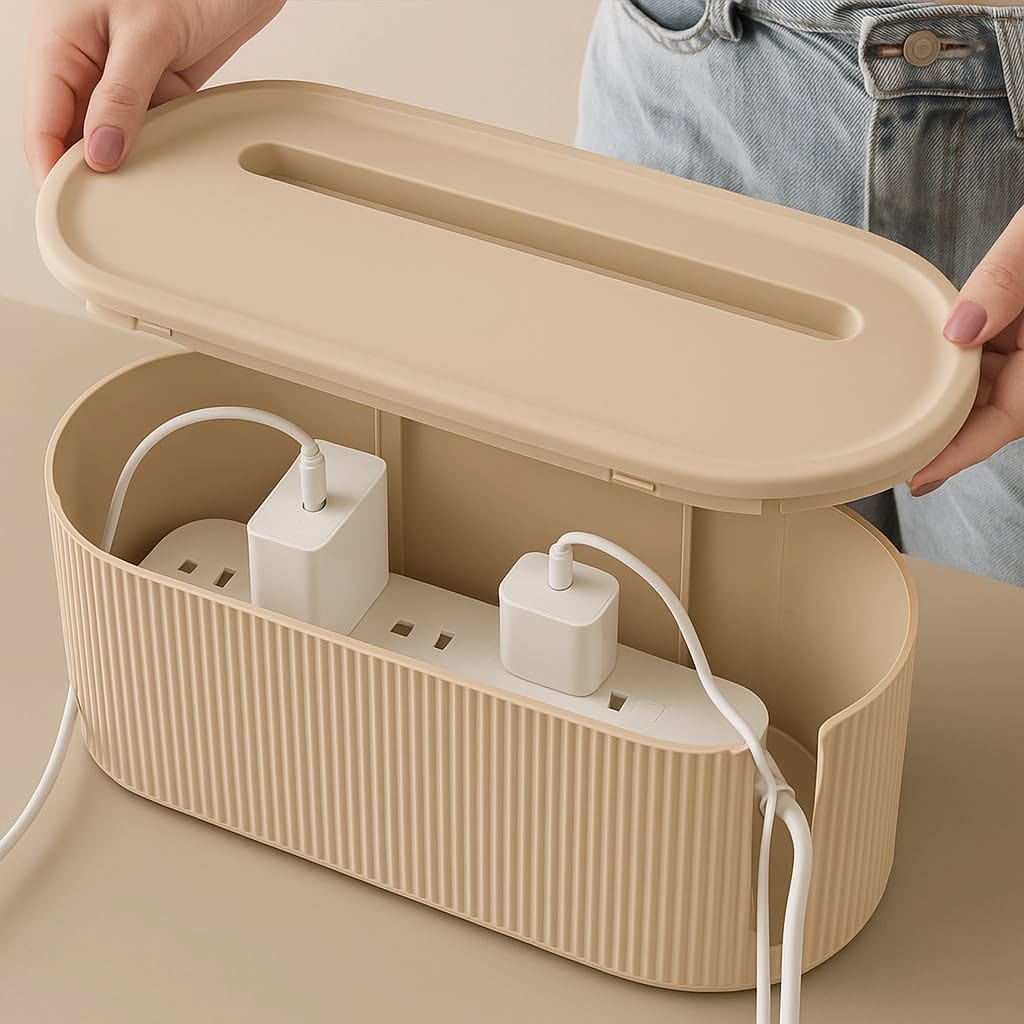 🔌 Soko Cable Management Box with Mobile Stand – Keep Your Space Neat & Organized!